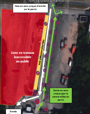 Acces et sortie parvis Cite scolaire Mai 2018 MAJ